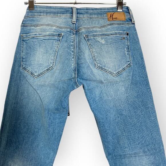 NWT MAVI SERENA ANKLE Low-Rise Super Skinny Jeans SIZE 27 Blue Patchwork Denim - Picture 6 of 12